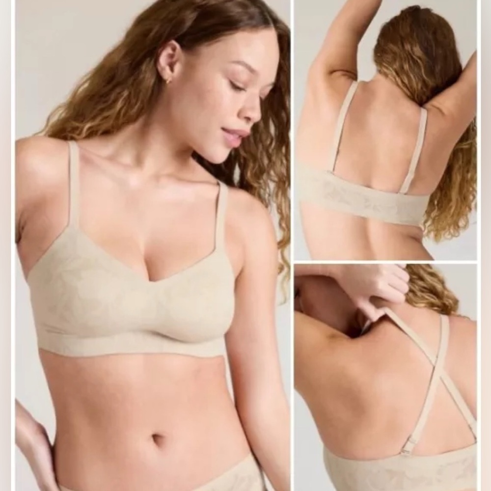 NWT Athleta Ritual Lace Adjustable Beige Bra Sz XS (Best for A-C Cups)